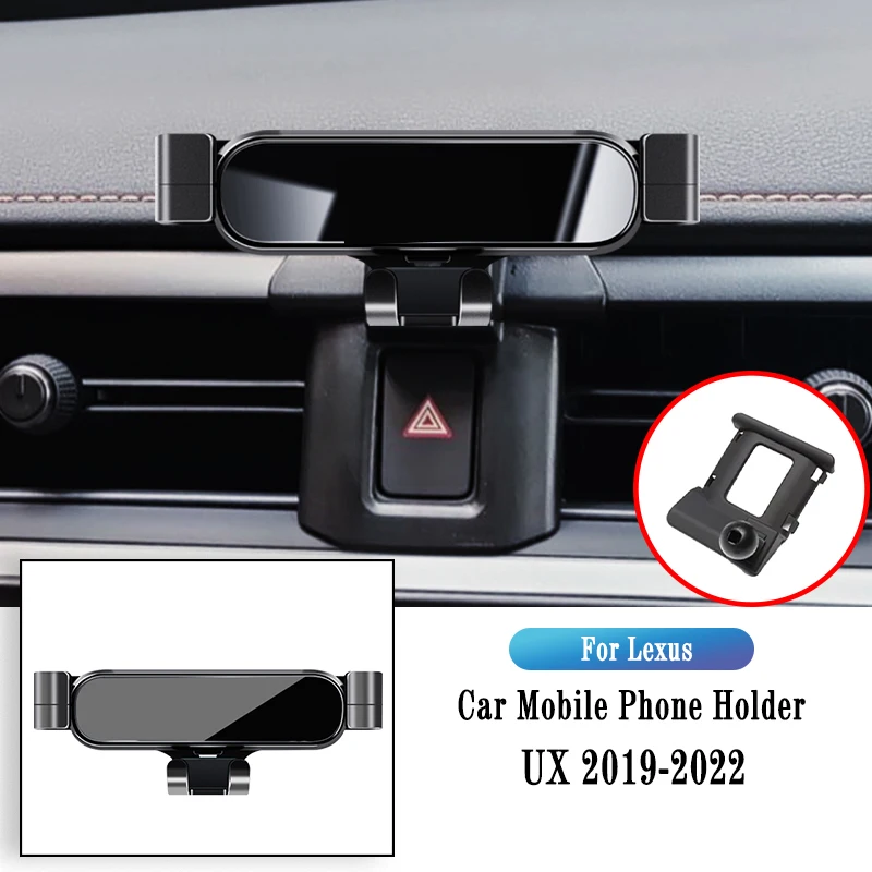 

Car Phone Holder For Lexus UX UX200 UX250H UX260H 2019-2022 Gravity Navigation Bracket Stand Air Outlet Clip Rotatable Support