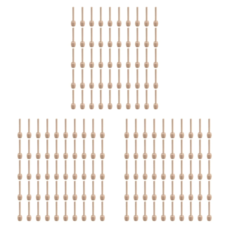 

150 Pack of Mini 3 Inch Wood Honey Dipper Sticks,Server for Honey Jar Dispenser Drizzled Honey, Wedding Party Favors