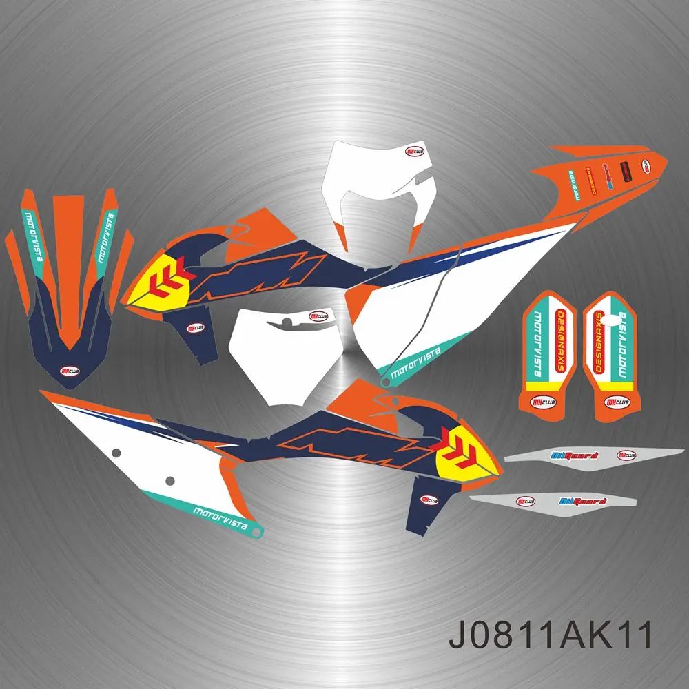 

Для KTM 125 250 300 350 450 500 SX SXF EXC EXCF XCW XCF 2011-2024 графические наклейки комплект наклеек мотоциклетный фон