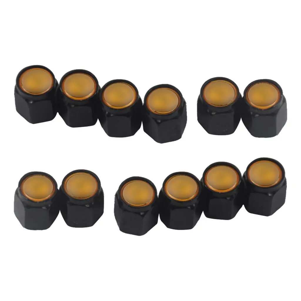 

Anodized Aluminum Alloy Valve Stem Cap 12pk Set Hex Dress Up Kit NEW