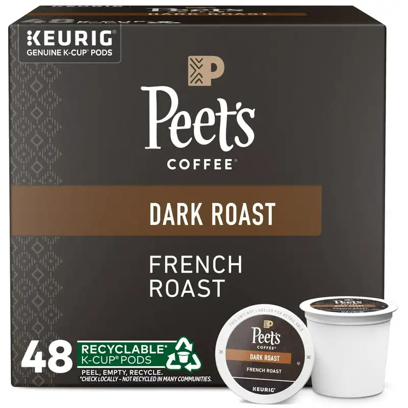 

Coffee K-Cup Pods, French Roast Dark Roast (48 Count) Single Serve Pods Compatible with Keurig Brewers Air fryer liner Baking tr