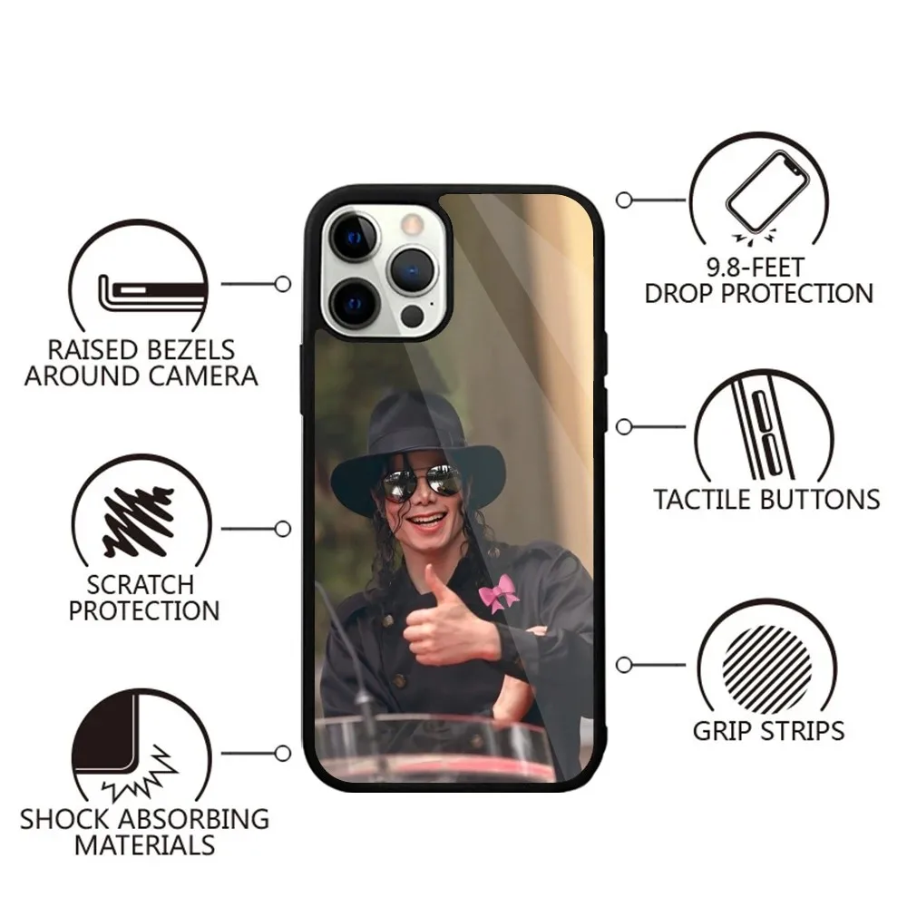 Чехол для телефона Singer M-Michael J-Jackson iPhone 16 15 14 13 12 11 Plus Pro Max Mini Magsafe с магнитной