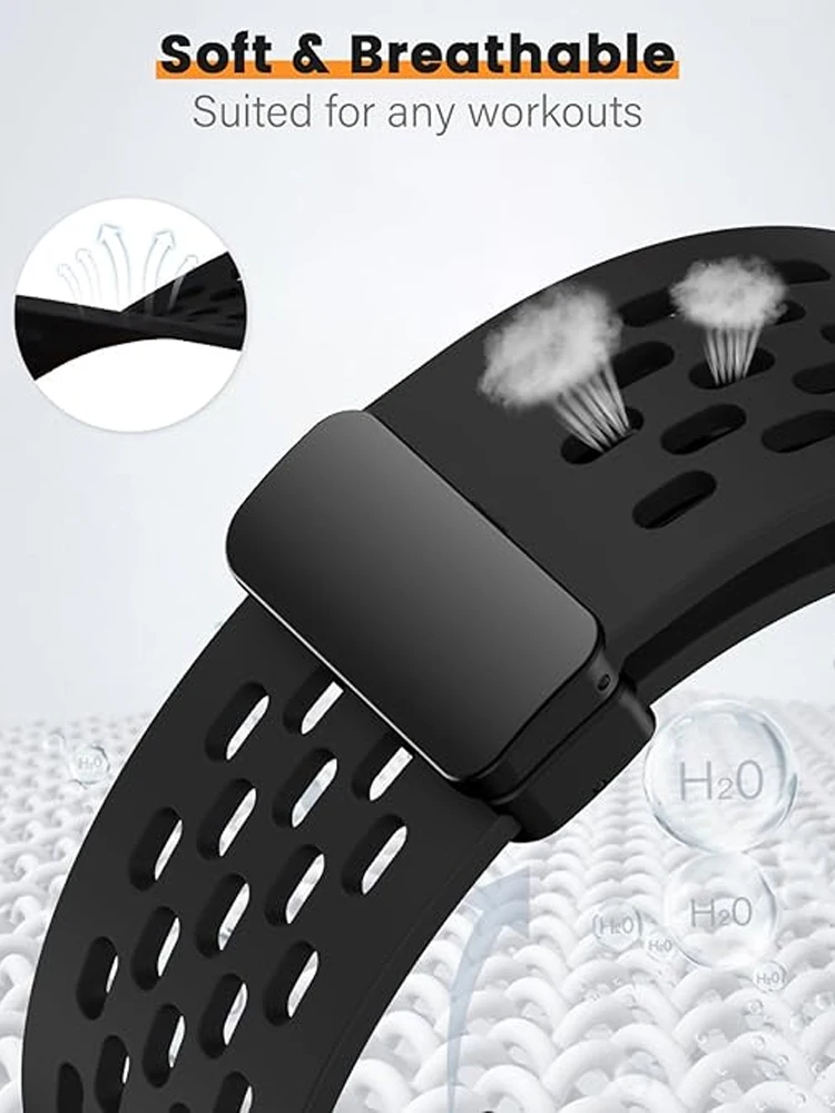 Фото Силиконовый ремешок для Samsung Galaxy watch 8, ремешок 44 мм, 40 мм, 8, классический, 46 мм, магнитный браслет на запястье, спортивный браслет Correa Galaxy watch8 №4