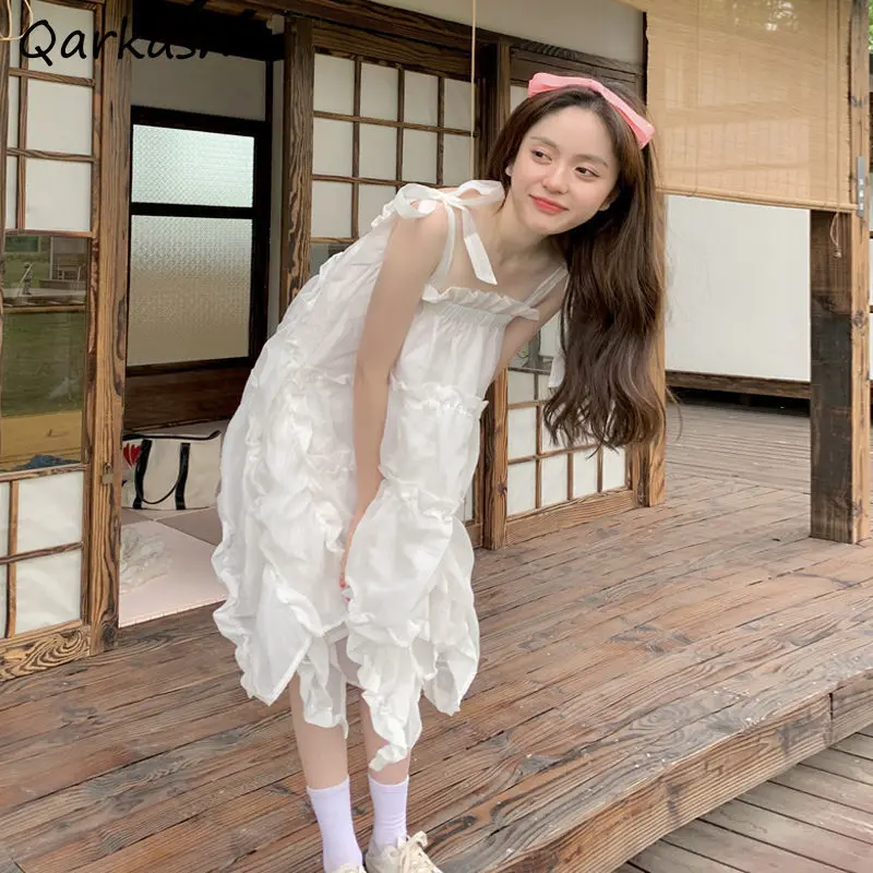 

Женское Сетчатое платье без рукавов, элегантное асимметричное милое платье в Корейском стиле для девушек, колледжа, Y2k, лето 2022