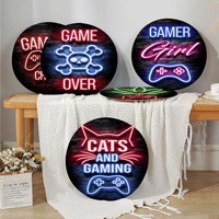 funny game quote simplicity multi color seat cushion office dining stool pad sponge sofa mat non slip chair mat pad