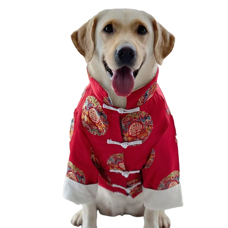 

Chinese New Year Dog Clothes Tang Suit Small Big Large Dog Clothing Poodle Corgi Samoyed Husky Golden Retriever Dog Shirt Coat