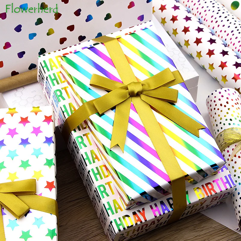 Heart Polka Dot Happy Birthday Gift Wrap