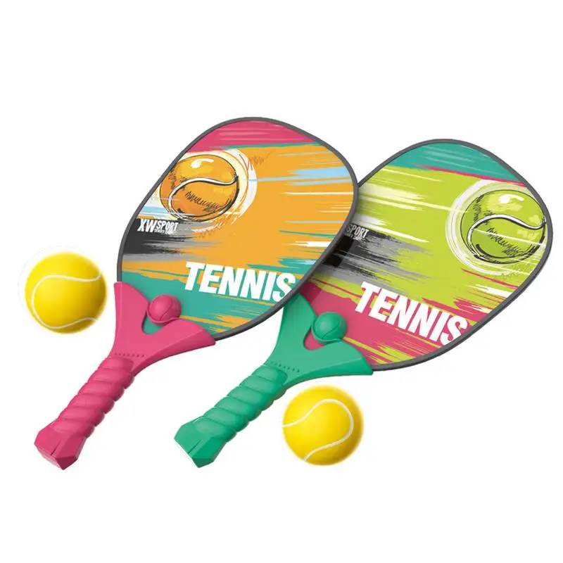 

Kids Tennis Racket Beginner Outdoor Sports Funny Indoor Badminton Ball Durable Beach Toy Training Kindergarten Tennis Racket Set