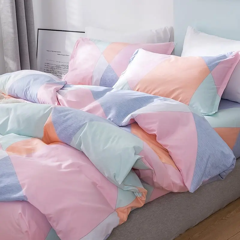 80 Student Dormitory Quilt Cover Simple 220 Washed × M Winter Single Bed Sheet Pillowcase .5 Cotton