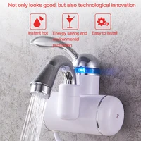 Stainless Steel Electric Faucet Water Heater Temperature Display Instant Hot Water Heater Kitchen Tankless Water Heating Instant