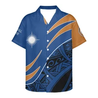 new mens shirts polynesian traditional tribe print nauru logo 2022 summer spring and summer clothes short sleeved mens shirts
