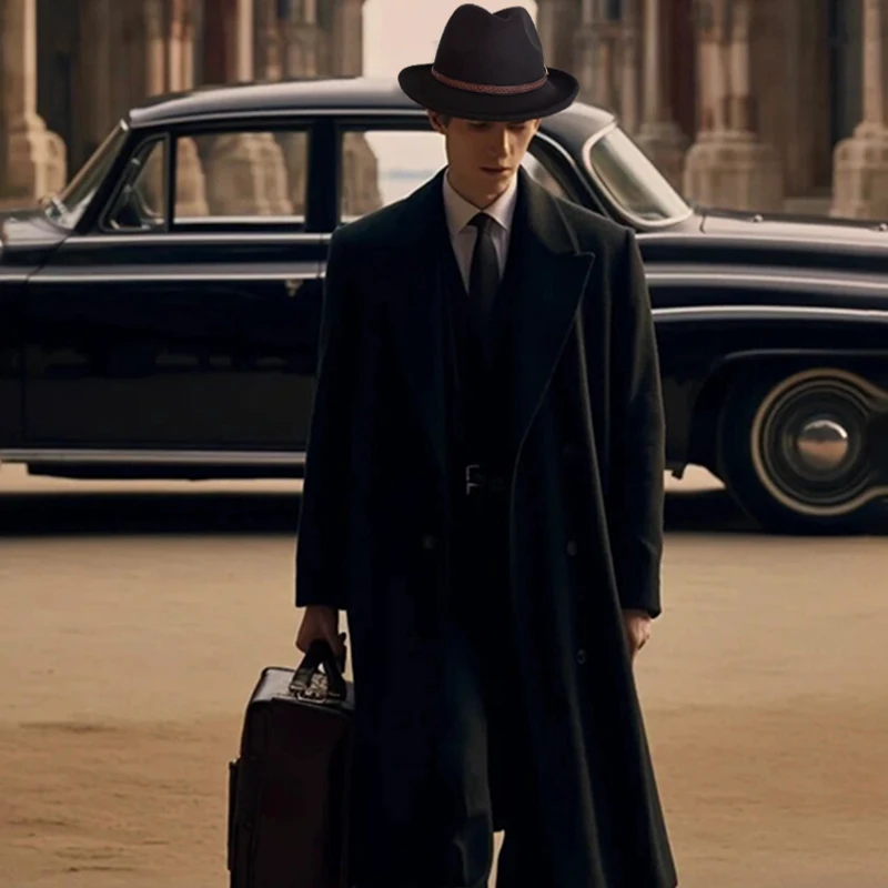 Классическая фетровая шляпа в стиле ретро для мужчин и женщин из смеси шерсти