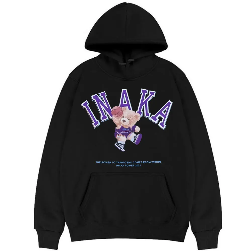 

Inaka Power Hoodie Funny Purple Basketball Bear Pattern Print Hoodies Men Women Fashion Loose Sweatshirt Hip Hop Hipster Clothes