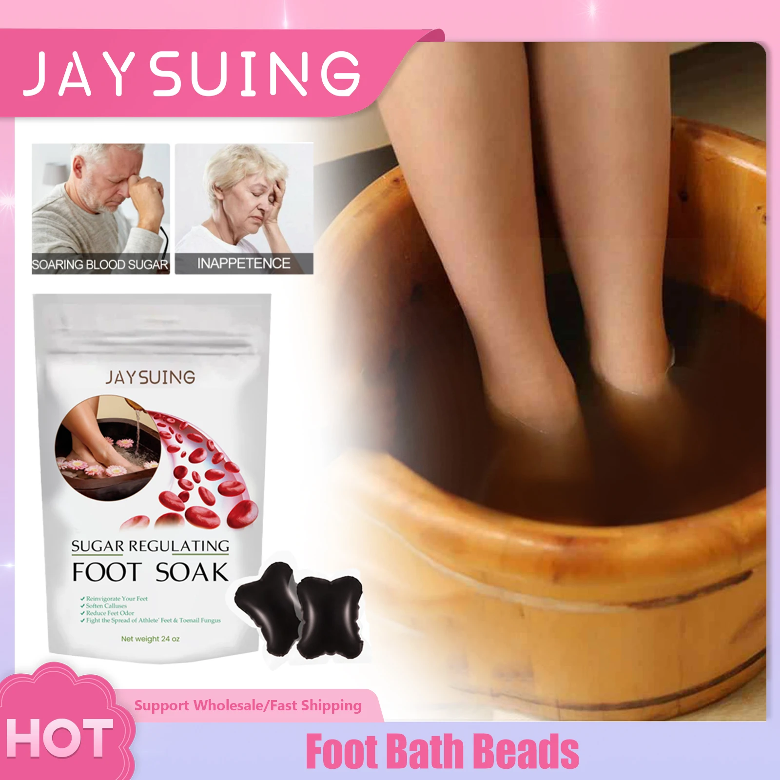 

Foot Cleansing Soak Gel Promote Circulation Sugar Control Detox Relieve Fatigue Diabetes Treat Herbal Slimming Foot Bath 10pcs