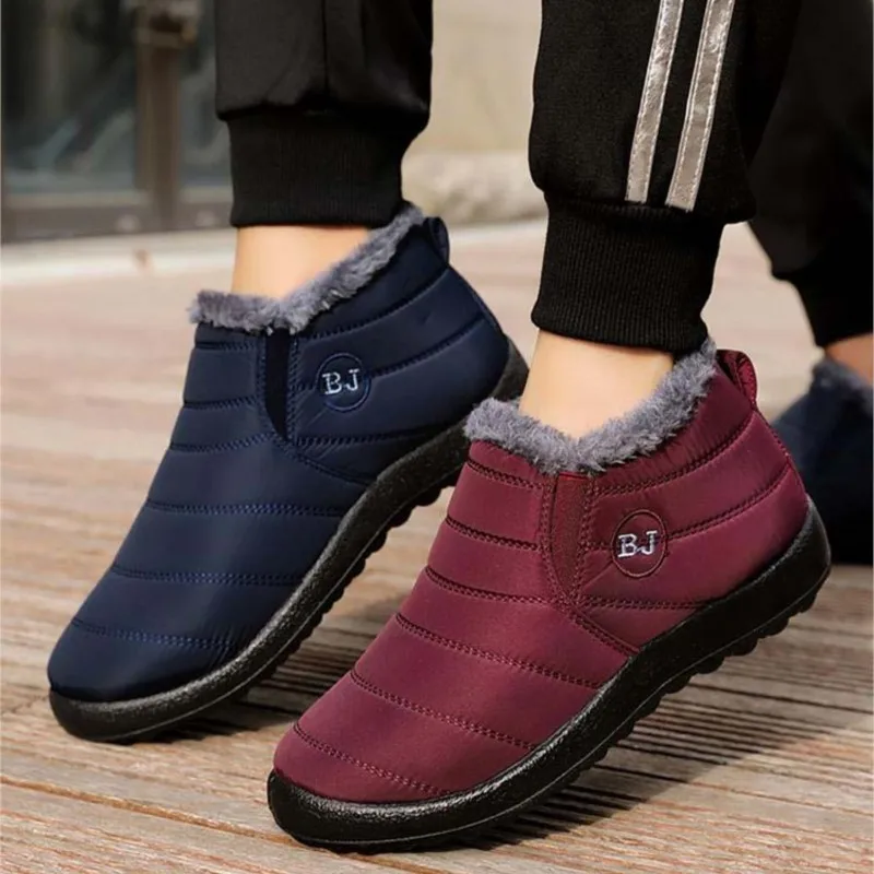

Snow Boots Women Flat Women's Boots Slip On Platform Women Shoes Punk Waterproof Ankle Boots New Botas Mujer Winter Shoes Women
