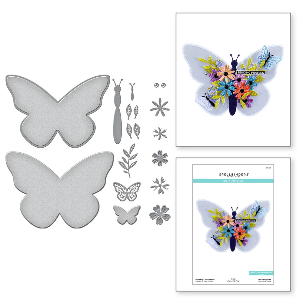 

2022 Spring Butterfly Beeblossom Cloudscape Pies Etched Cutting Dies Diy Craft Paper Scrapbooking Album Decoration Embossed Mold