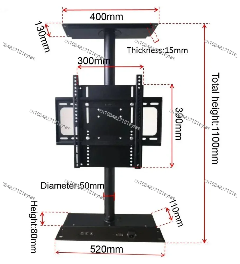 Моторизованное вращение на 360 градусов подъемник для телевизора 75 дюймов