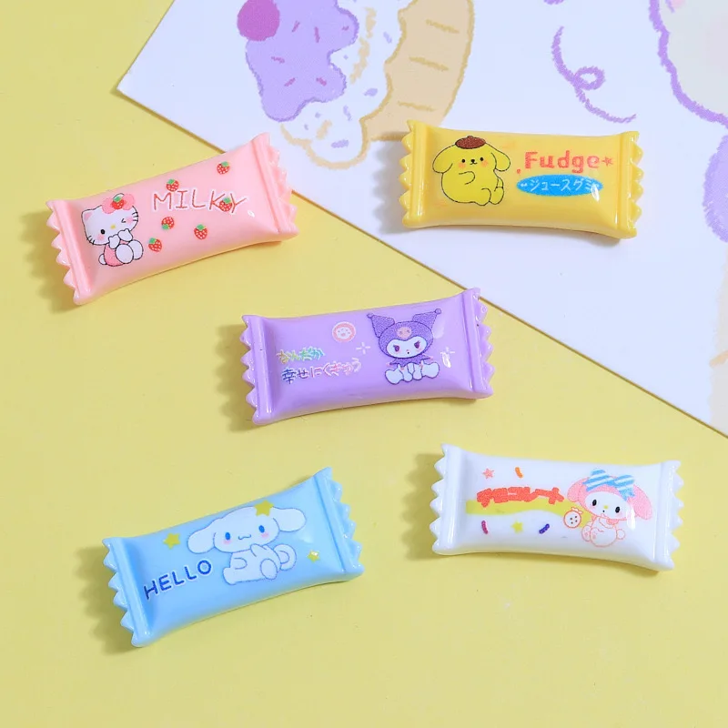 10 шт. новый милый мультяшный котенок щенок кролик конфеты из смолы с плоским