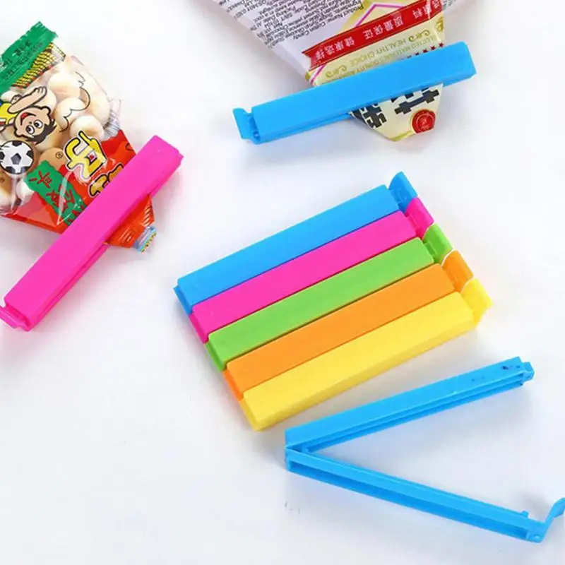 

5Pcs Househould Food Snack Storage Seal Sealing Bag Clips Sealer Clamp Food Bag Clips Kitchen Tool Home Food Close Clip