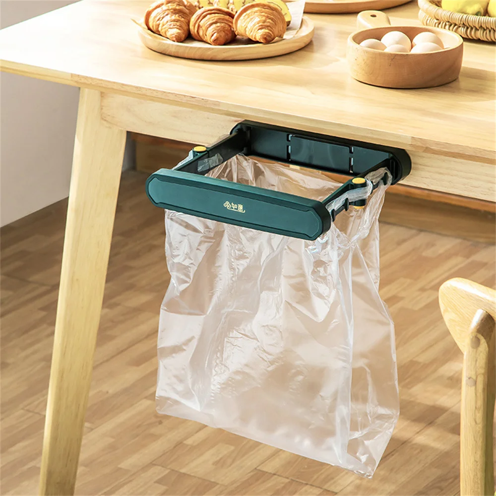 

Foldable Garbage Bag Hanger Portable Washbasin Bracket Multi-functional Applicable Trash Bag Rack Kitchen Accessories