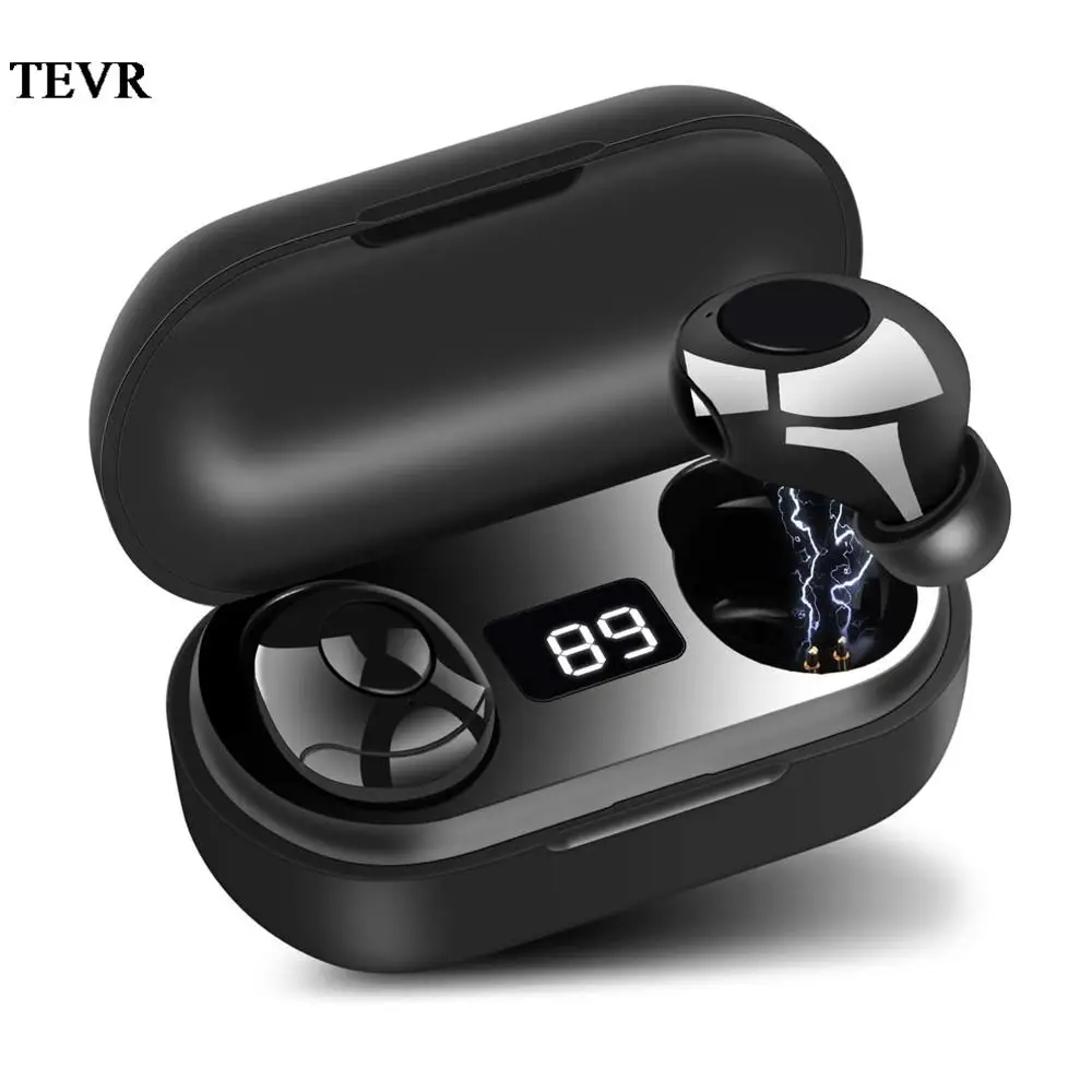 

Wireless Headphones TWS True Bluetooth V5.0 Earphones In-Ear Earbuds Waterproof Mini Headsets HiFi Stereo Sports Earpiece