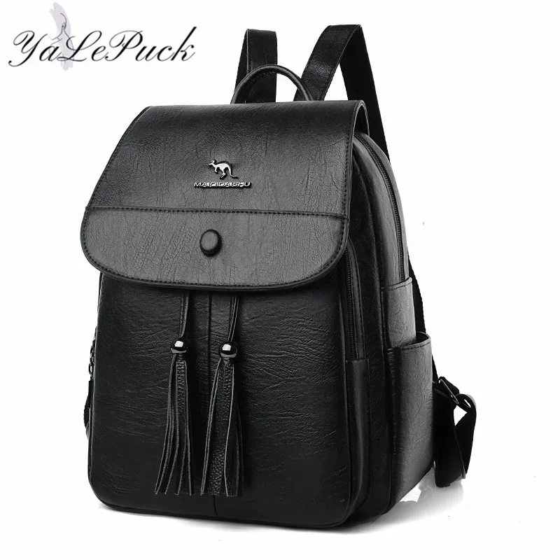 

Новые женские кожаные рюкзаки с кисточками, модная сумка на плечо, женский рюкзак, Женский дорожный рюкзак, рюкзаки, школьные сумки для девочек