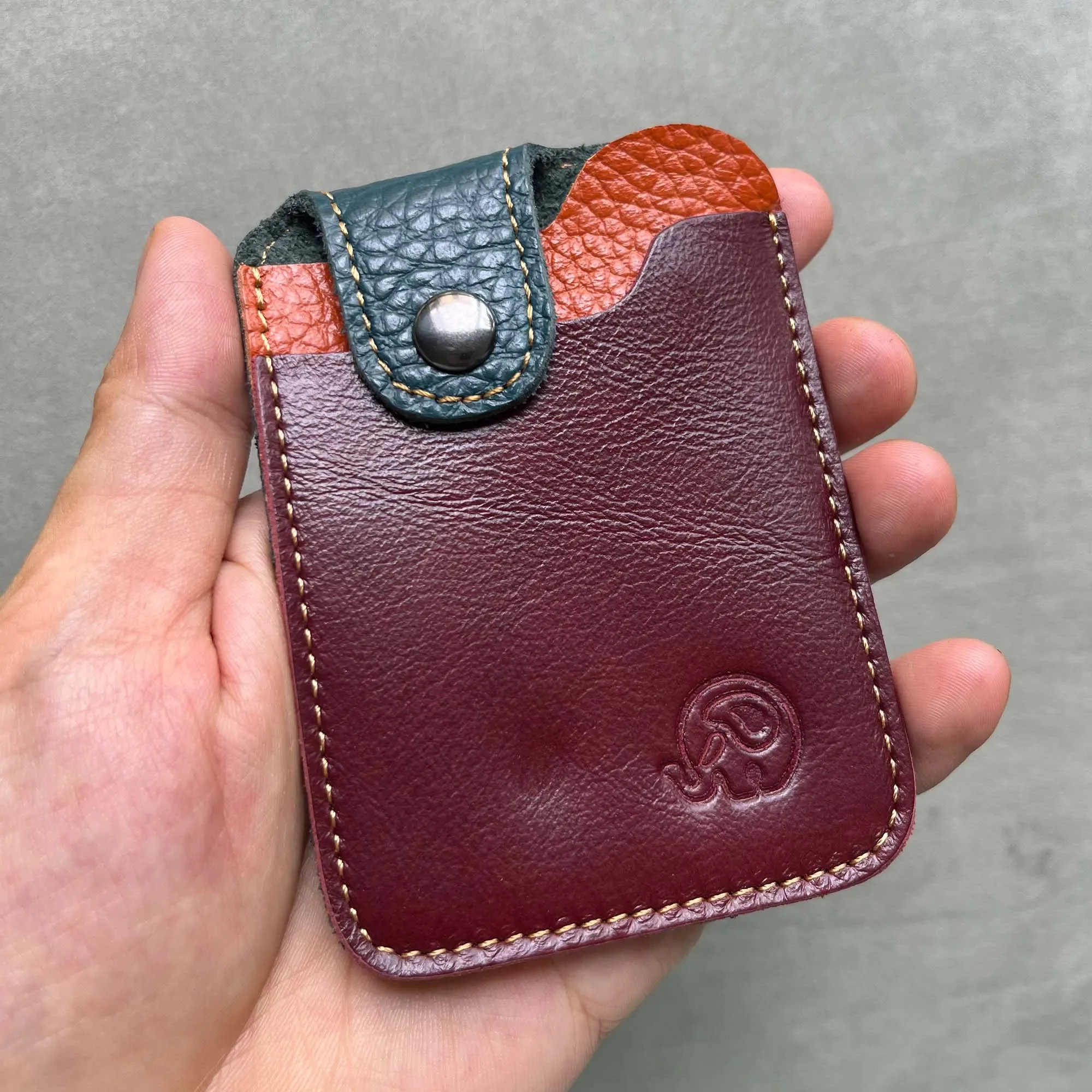 Тонкий держатель для карт из воловьей кожи держателя банковских кожаный чехол