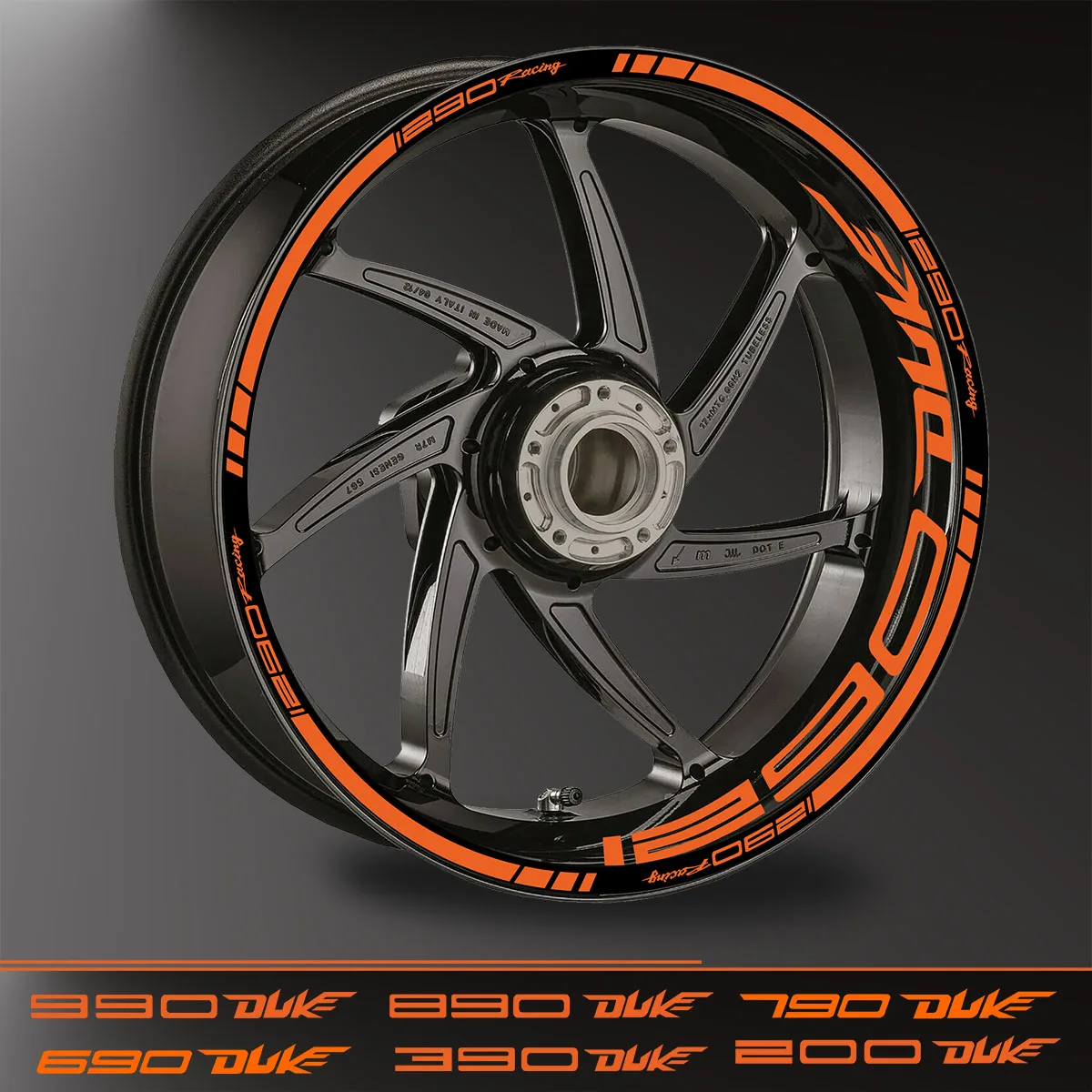 Vinyl Reflective Motorcycle 17 inches Wheel Sticker Hub Decals Rim Stripe Tape For KTM Duke 390 690 790 890 990 1290 Super |