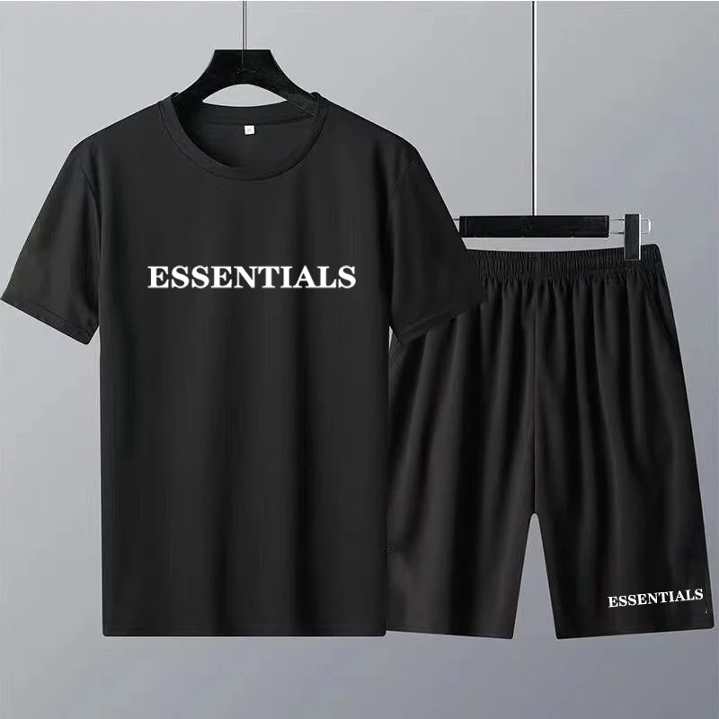 2023 Summer T-Shirt Tracksuits Set Essentials Sportswear Oversized 2 Pieces New Luxury Brand Letter Printed Teeshirts And Shorts
