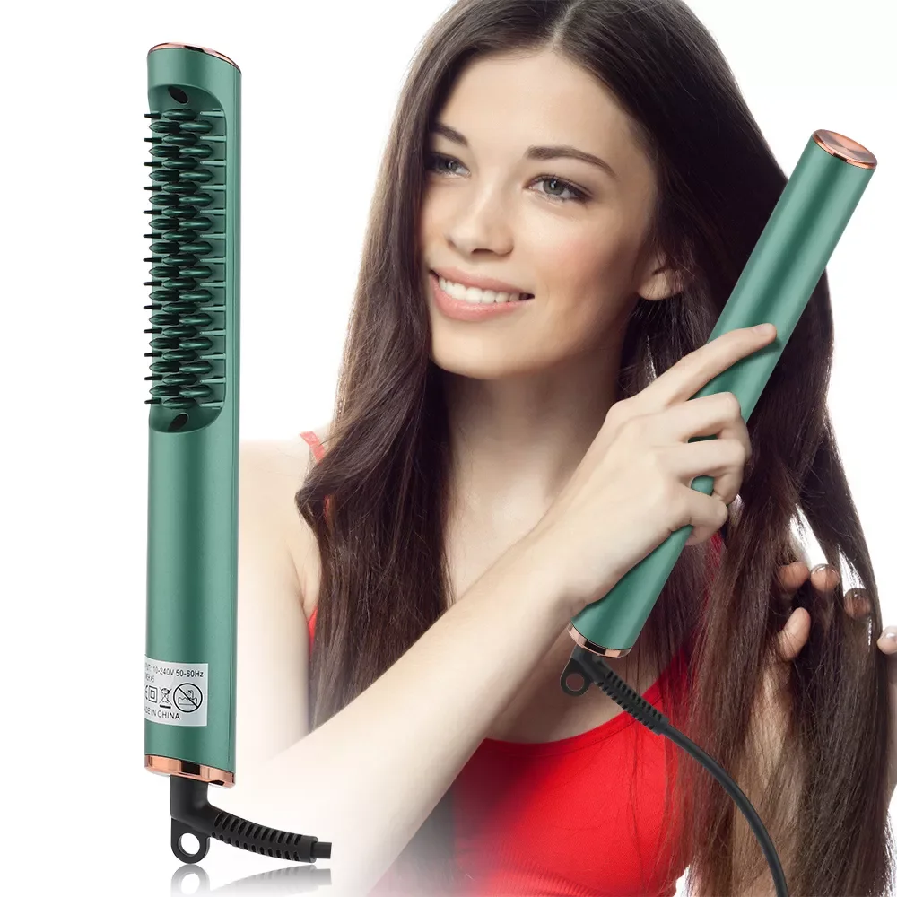 

NEW IN 3-in-1 Straightening and Curling Hot Air Comb Hairdressing Hair Fluffy Shiny Beard Combing Traveling Styling Tool Unisex