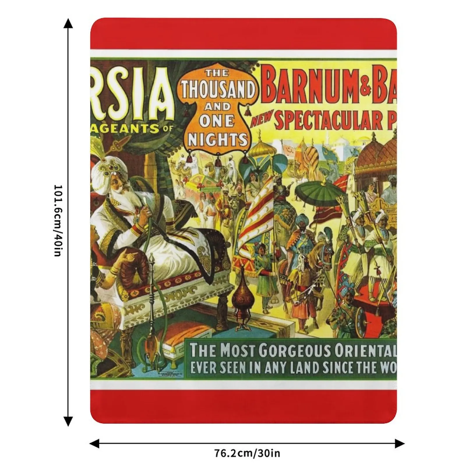 BARNUM and BAILEY CIRCUS: Винтажное одеяло с принтом в стиле Персии, легкое, мягкое, всесезонное, для кровати. (art.: 3920db6fab2db) - 3920db6fab2db