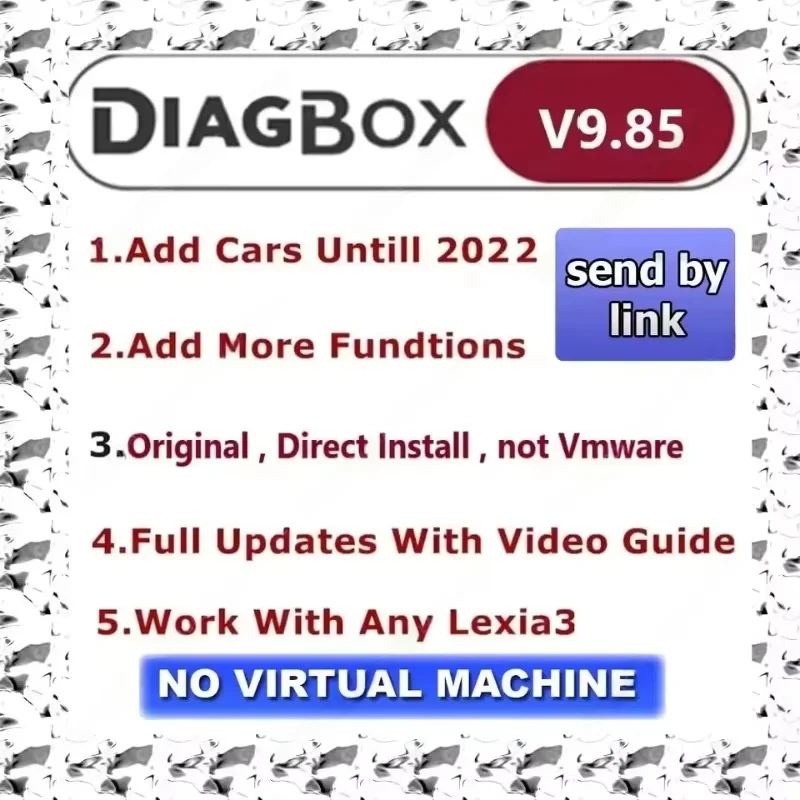 Фото Диагностический инструмент для автомобилей DIAGBOX 9.85 для ОС Windows, не требует виртуальной машины, охватывает модели до февраля 2022 года. №2