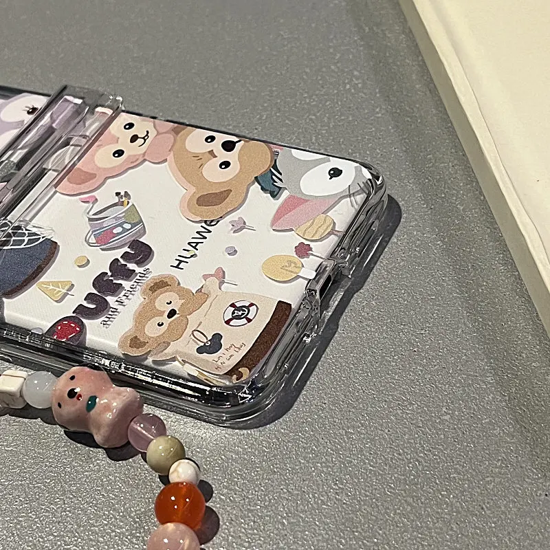 СтеллаЛу ‌   Даффи ‌   Чехол-книжка для Samsung Galaxy Z Flip 3 4 5 6 7, подарок на день рождения (art.: 3920db16a14ab) - 3920db16a14ab