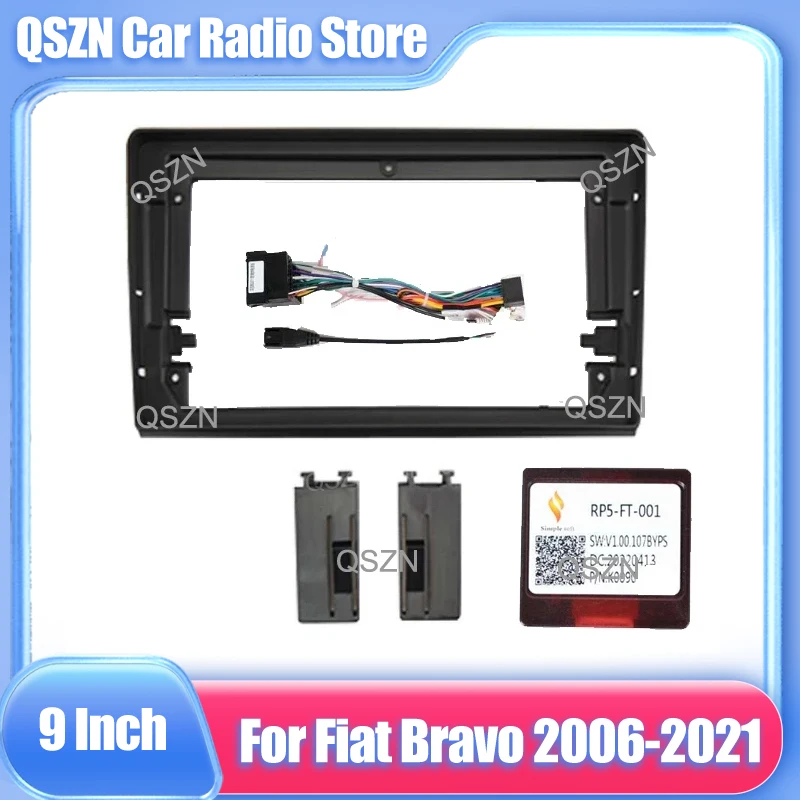 

9 inch Car Fascia Frame For Fiat Bravo 2006-2021 radio panel Cable Canbus DVD dash trim installation bezel Android 2din