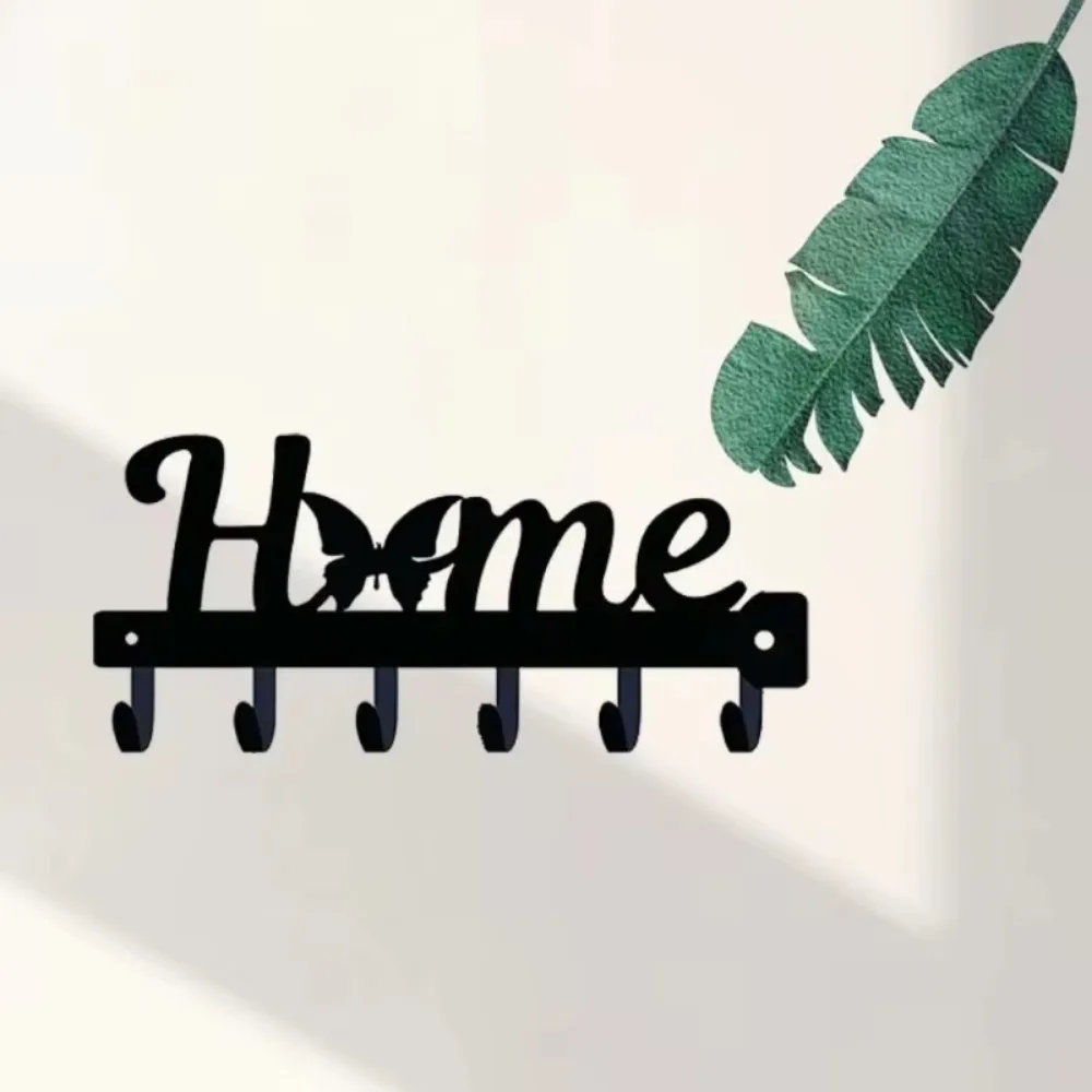 Стильная настенная вешалка для ключей в виде бабочки 6 крючков идеально подходит