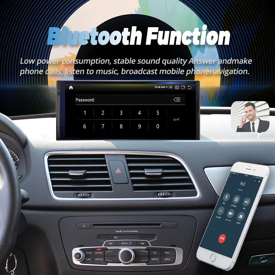 Android Auto стерео экран для Audi Q3 2013-2018 RHD LHD автомобильный радиоприемник навигация