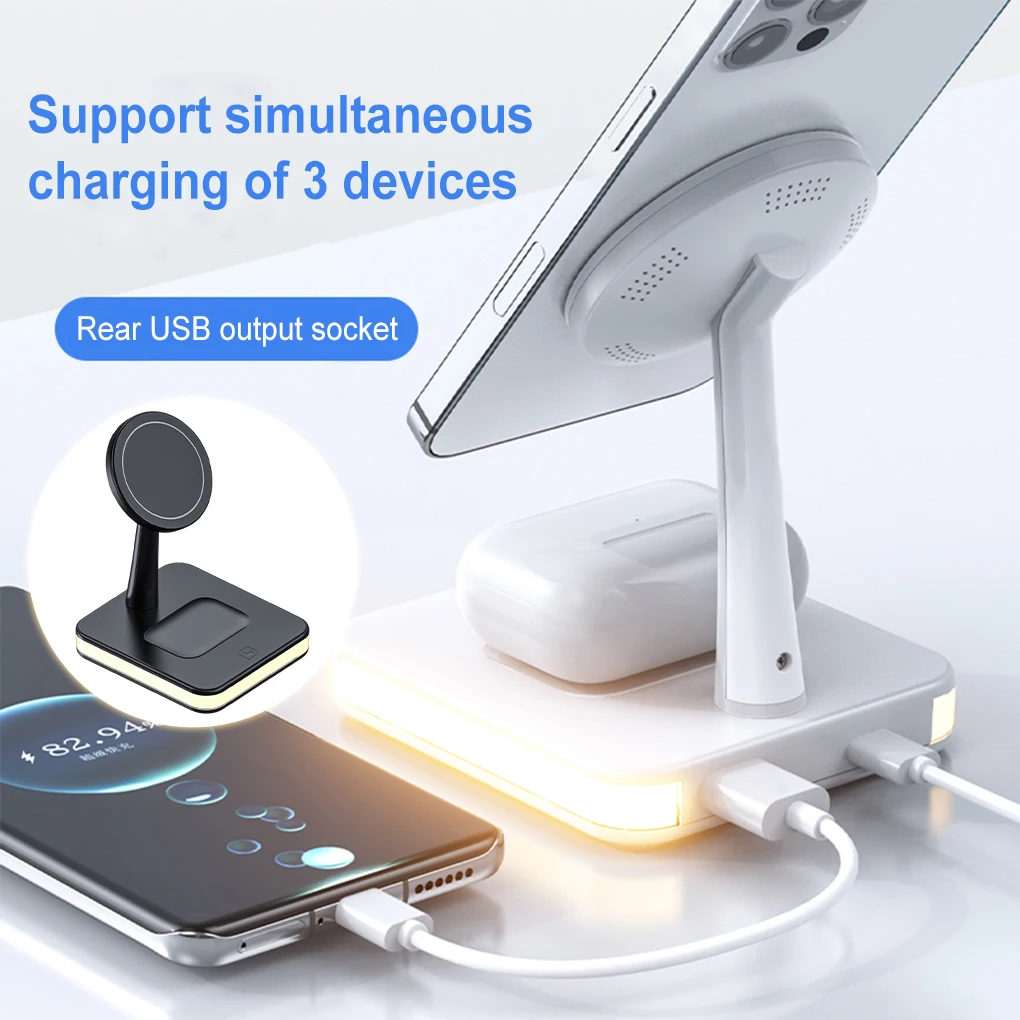 Магнитная Беспроводная зарядная док-станция для iPhone 13 12 Pro Max Mini iWatch 7 Airpods PD QC3.0 USB