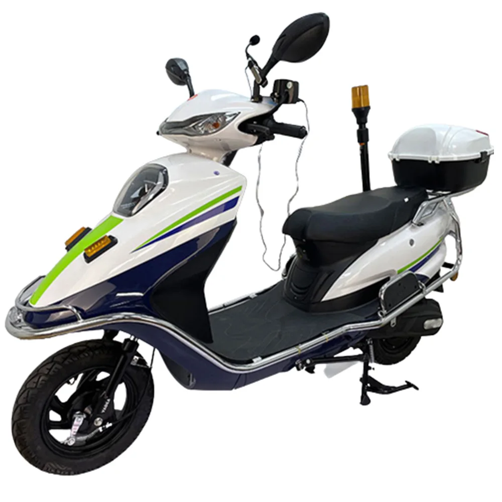 

48V20Ah Lithium Battery Electric Motorcycle 1000W Moped Scooter With Front And Rear Drum Brakes For Security Staff Community Pat