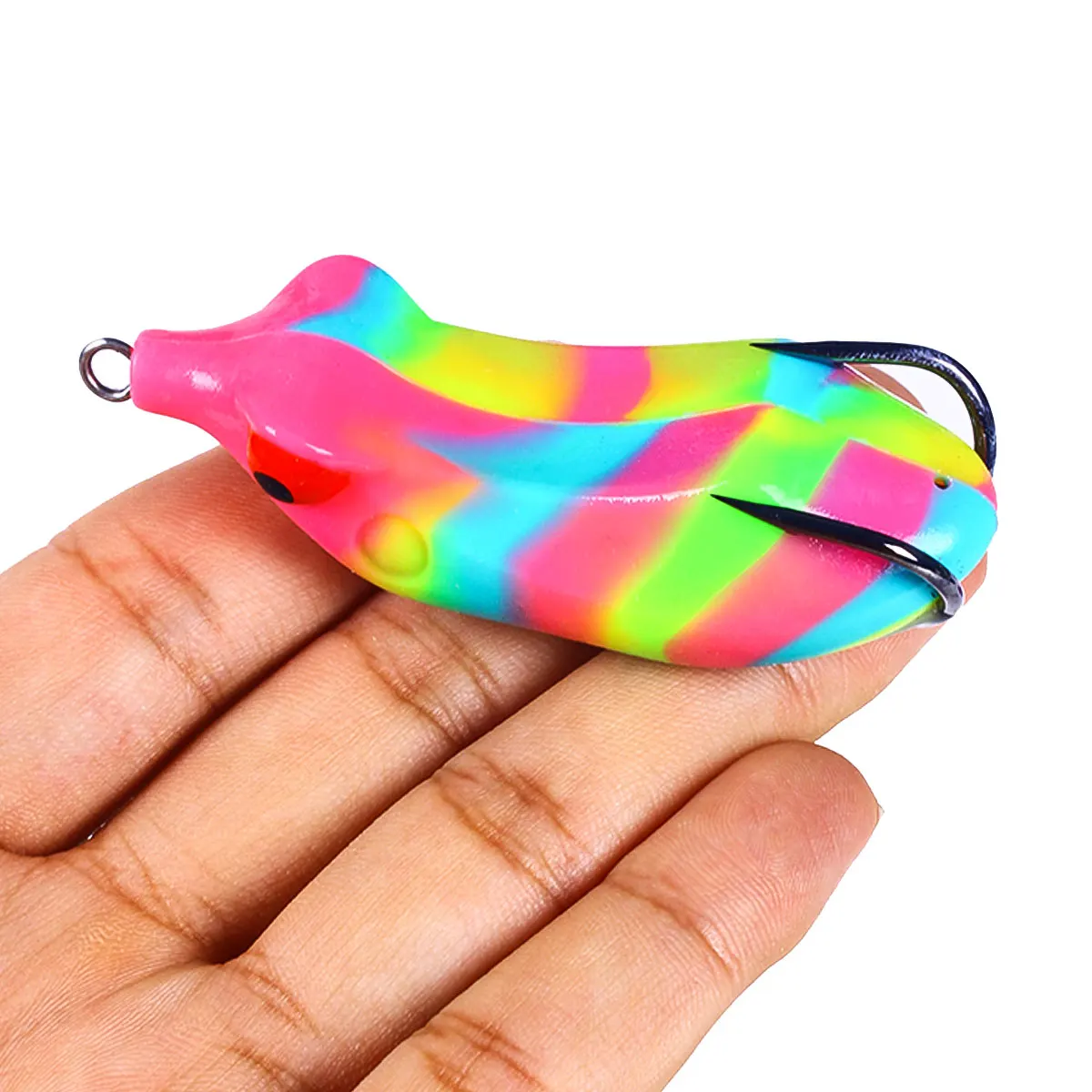 

Topwater Frog Soft Fishing Lure 7Cm-13G Bass Fishing Wobblers Artificial Bait Soft Body To Hide Hooks Lifelike Frog bait