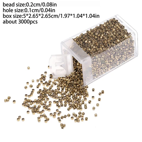 2 мм стеклянные бусины-трубочки золотого цвета, черный металлический цвет, свободные бусины-разделители для изготовления ювелирных изделий, браслет «сделай сам», аксессуары для бисера