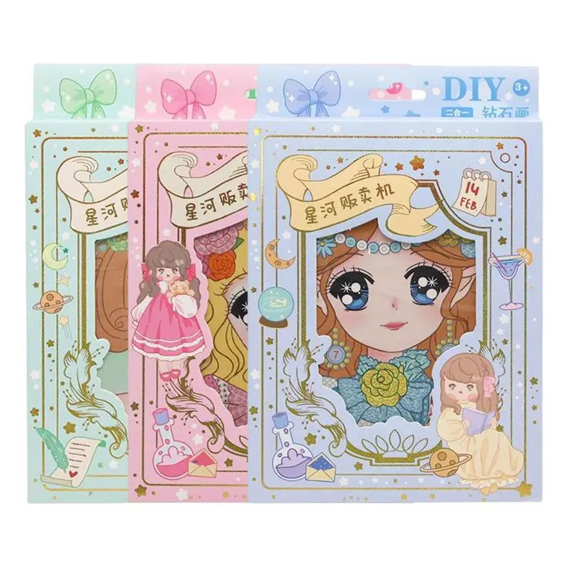 

Cartoon Beautiful Young Girl Arts And Crafts DIY Kits Gem Keychains Diamond Paint for Girls Kids Crafts Ages 8-12 Girls Crafts