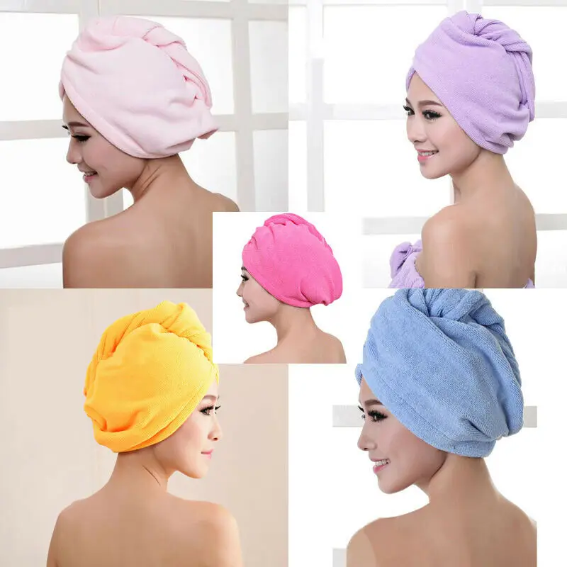 

Microfiber Bath Towel for Women Men Quick Dry Soft Shower Cap Turban Bath Tools bath towels towels turban bath towels