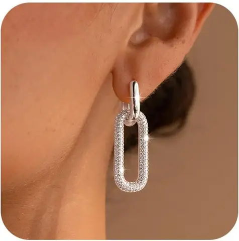 Серьги-кольца белые золотопокрытые