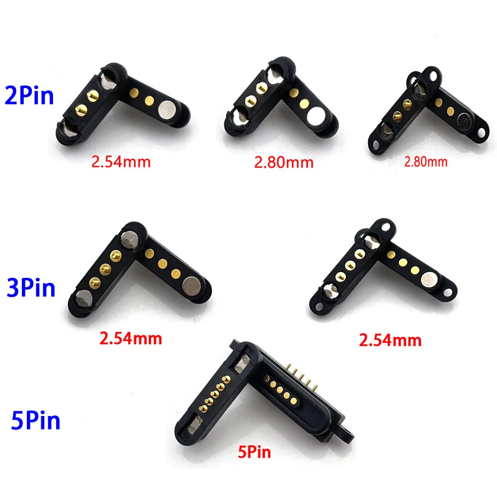 

1pc 2 3 5P Magnetic Pogo Pin Connector 5 P DC WaterProof Spring Loaded Header Contact for High Current Data Transfer cable Probe