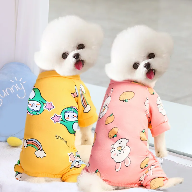 

Dogs Cats Four-legged Clothes Pajamas Warm Clothes Air-conditioning Clothes Pet clothes Supplies Teddy bears Small Dogs