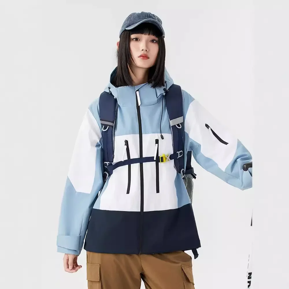 Three-in-One Down Jacket Men's Women's Windproof Waterproof Autumn/Winter Outdoor Mountain Climbing Suit Hooded