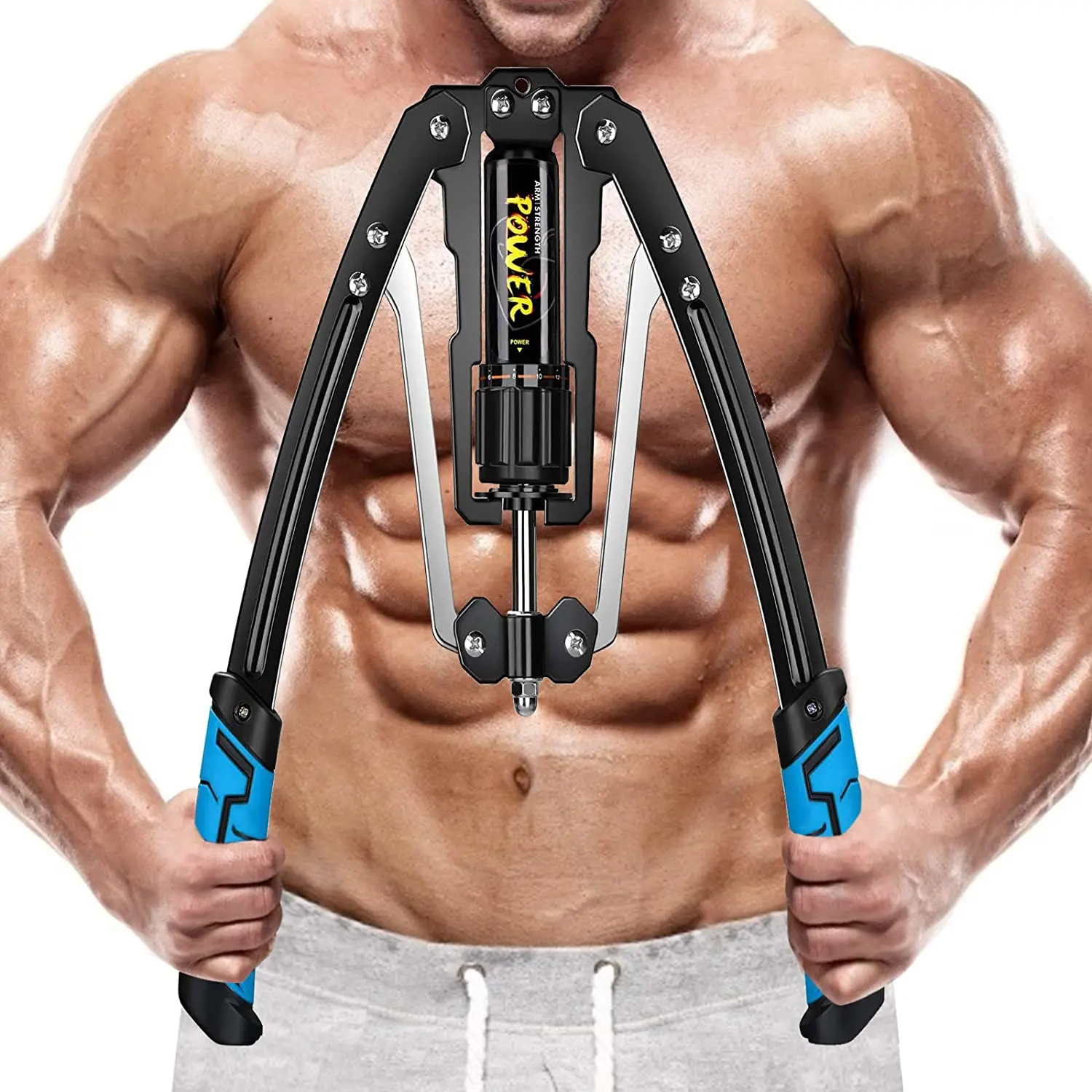 

Adjustable Hydraulic Power Twister Arm Forearm Exerciser 22-440lbs Home Chest Expander for Arm, Biceps, Abdomen, Shoulder