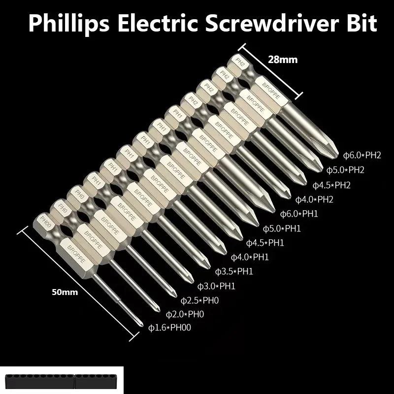 

Набор магнитных бит для отвертки BROPPE S2 1/4 дюйма