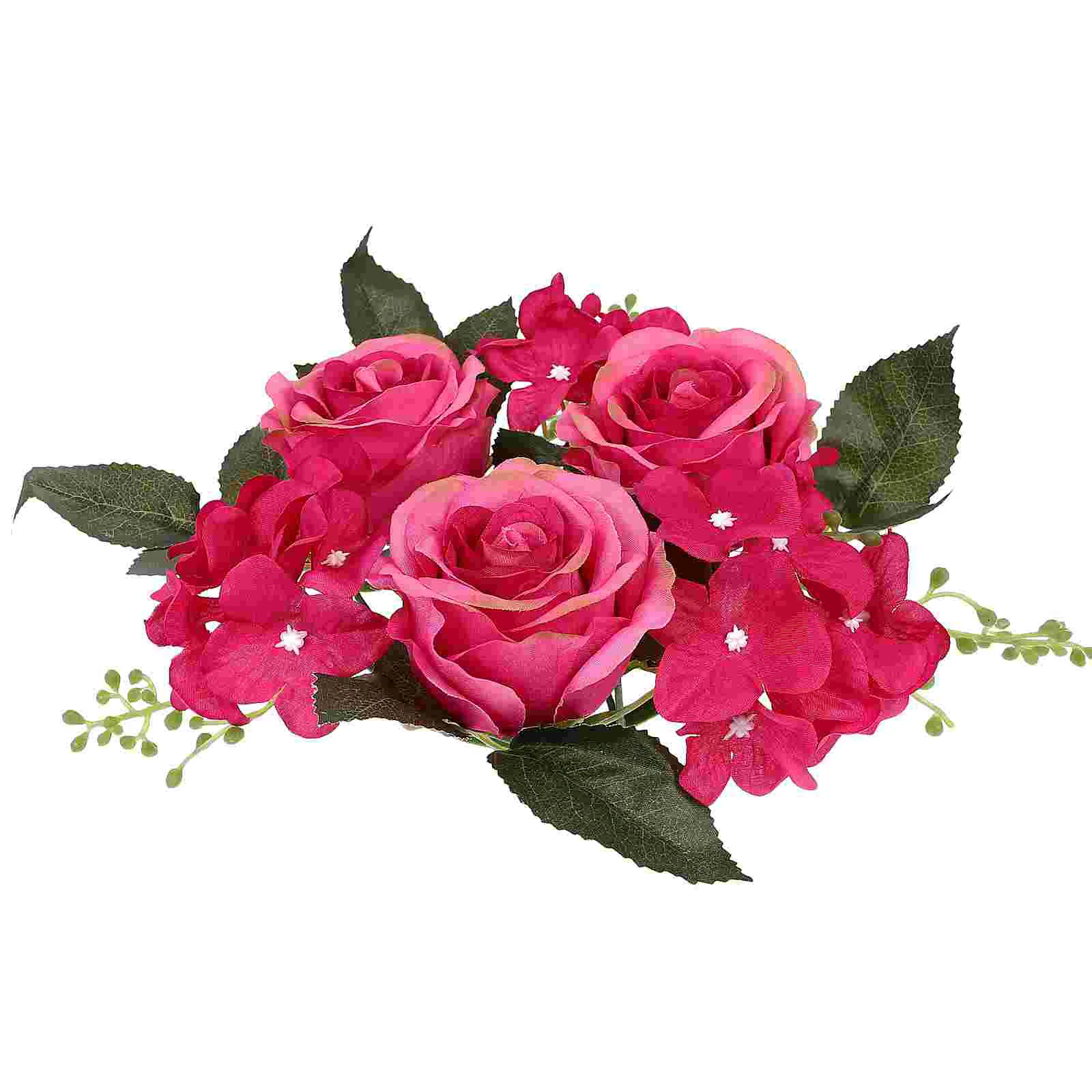 Купи Ring Rings Rose Flower Centerpieces Wreath Floral Fake Table Tables Wedding Wreaths Garland Holder Silk Roses Christmas False за 206 рублей в магазине AliExpress