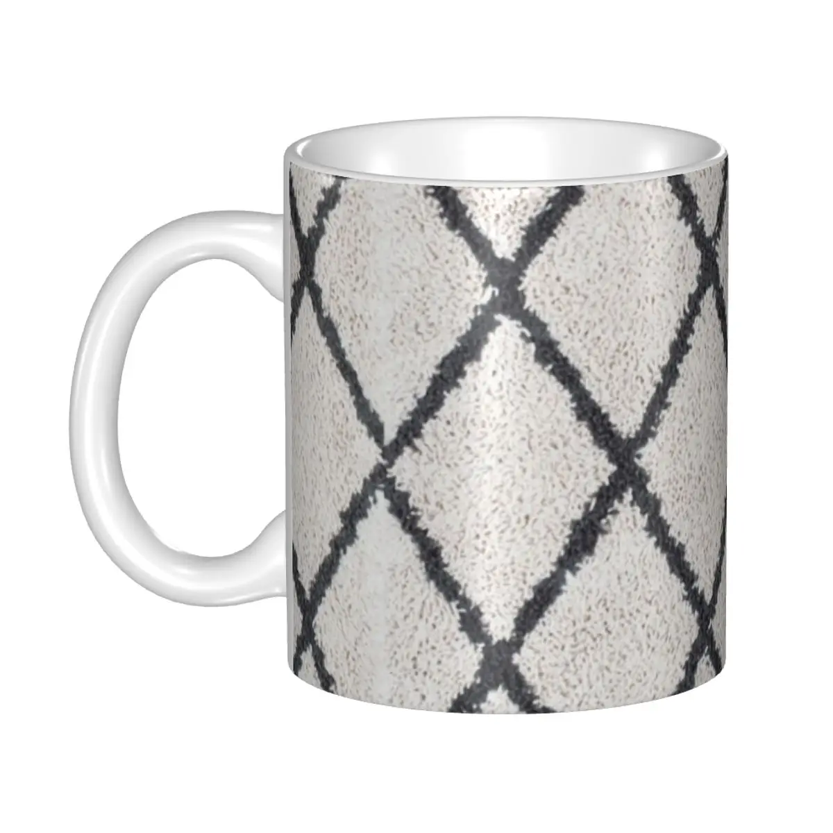 

Кофейная кружка с геометрической черно-белой текстурой, персонализированная керамическая кружка «сделай сам» с абстрактным рисунком, креа...